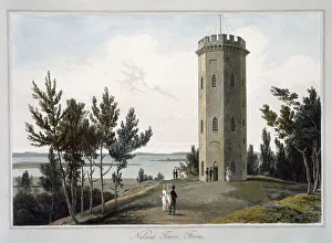 Moray Firth Prints: Nelsons Tower, Forres, Moray, Scotland, 1821. Artist: William Daniell