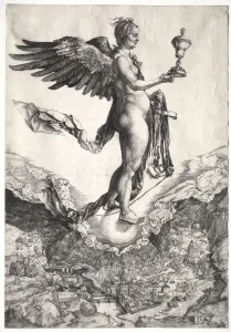 Early 16th Century Prints: Nemesis, c. 1501-1502. Creator: Albrecht Dürer (German, 1471-1528)