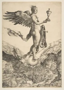 Metropol Prints: Nemesis (The Great Fortune), ca. 1501. Creator: Albrecht Durer