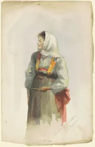 Neopolitan Prints: A Neopolitan Beggar, c. 1892. Creator: Marietta Minnigerode Andrews