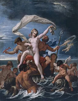 Classical Mythology Gallery: Neptune and Amphitrite. Artist: Ricci, Sebastiano (1659-1734)