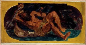 Ferdinand Victor Eugène Delacroix Prints: Neptune apaisant les flots : Esquisse pour le salon de la Paix à l'Hôtel de