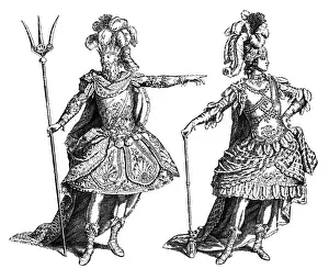 Theatrical Costume Prints: Neptune Costume, African Costume, 1885. Artist: Martin