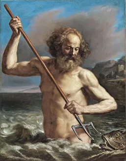 Bolognese School Prints: Neptune. Creator: Guercino (1591-1666)