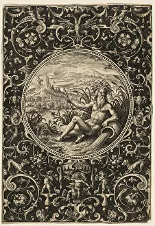 Inset Collection: Neptune as a River God, plate two from The Judgment of Paris, 1575 / 1618