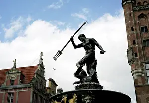Neptune's Fountain by Abraham van den Block and Piotr Husen, Gdansk, Poland, 2015. Creator: Unknown. Neptune's Fountain by Abraham van den Block and Piotr Husen, Gdansk, Poland, 2015. Creator: Unknown