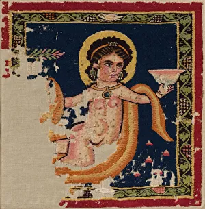 Byzantine Period Prints: Nereid (Sea-Nymph) from a Hanging, late 300s - 400s. Creator: Unknown