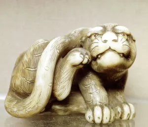 Tiger Prints: Netsuke carved in the form of a tiger, one of the 12 animals of the Japanese zodiac