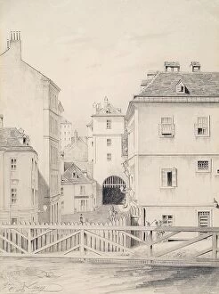 Cityscape Collection: The Neutor in Vienna, 1860. Creator: Heinrich Lang