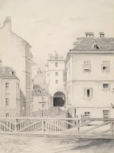 Viennese Prints: The Neutor in Vienna, 1860. Creator: Heinrich Lang