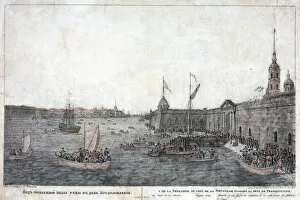 Petersburg Collection: Neva River near the Peter and Paul Fortress on the day of Mid-Pentecost (Prepolovenie) Celebration