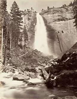 Attributed To Carleton E Collection: Nevada Fall, 700 feet, Yosemite, ca. 1872, printed ca. 1876