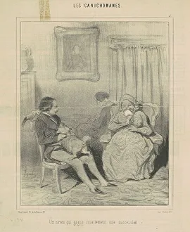 Aunt Prints: Un neveu qui gagne cruellement une succession, 19th century. Creator: Honore Daumier