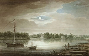 Images Dated 24th June 2013: Nevka River near the Yelagin Bridge, 1829. Artist: Vorobyev, Maxim Nikiphorovich (1787-1855)