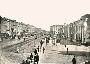 October 25th Prospekt Prints: The Nevski Prospect, St Petersburg, Russia, 1895. Creator: Unknown