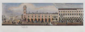 Nevsky Prospect Prints: Nevsky Prospekt and City Duma in Saint Petersburg, 1830s