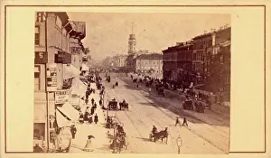 Petersburg Prints: Nevsky Prospekt, mid-19th century. Creator: Alfred Lorens