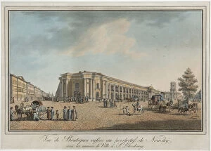 Benjamin 1748 1815 Gallery: Nevsky Prospekt near the Great Gostiny Dvor and City Duma in Saint Petersburg
