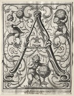 New ABC Booklet: A, 1627. Creator: Lucas Kilian (German, 1579-1637)