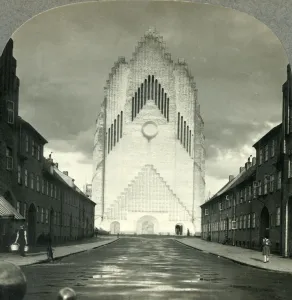 Kobenhavn Prints: The New Age in Copenhagen, Denmark - Grundtvigs Church, c1930s. Creator: Unknown