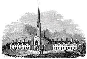 Almshouse Prints: New Alms-houses at Northfleet, 1844. Creator: Unknown