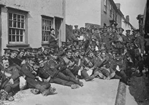 John Heywood Prints: The New Army in training: A rest by the roadside, 1915