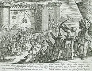 Batavian Prints: New Attack on the Fortress, Publshed 1612. Creator: Antonio Tempesta