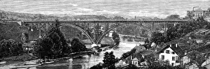 Bern Prints: New bridge over the Aar, at Berne, Switzerland, 1883. Creator: Unknown