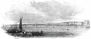 Petrograd Gallery: New Bridge at St. Petersburg, 1845. Creator: Unknown