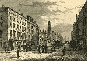 Blackfryars Bridge Gallery: New Bridge Street and the Obelisk in 1755, (1897). Creator: Unknown