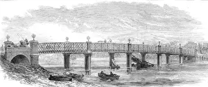 New bridge over the Thames at Wandsworth, 1874. Creator: Unknown
