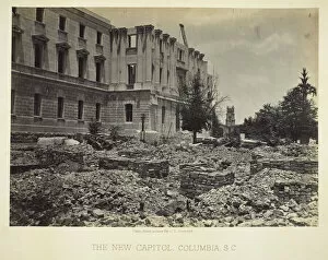 Construction Site Gallery: The New Capitol, Columbia, SC, 1865. Creator: George N. Barnard