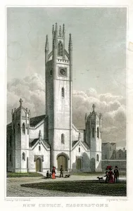 Th Shepherd Prints: New Church, Haggerston, Hackney, London, 1827. Artist: William Deeble