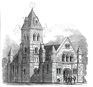 Shropshire Prints: New Church at Llanmyneck, 1844. Creator: Unknown