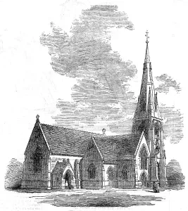 Lowestoft Suffolk England Prints: New Church of St. John the Evangelist, at Lowestoft, 1854. Creator: Unknown