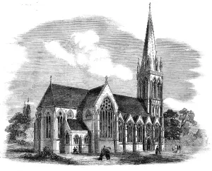 Scott Gilbert Prints: New Church of St. Mary, Stoke Newington, 1858. Creator: Unknown