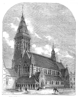 The new Church of St. Michael and All Angels, Shoreditch, 1865. Creator: Unknown