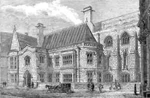 Guildhall Prints: The new City Corporation Library, Guildhall, 1872. Creator: Unknown