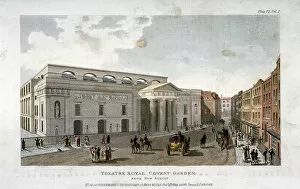 Covent Garden Theatre Gallery: The new Covent Garden Theatre, Bow Street, Westminster, London, 1809