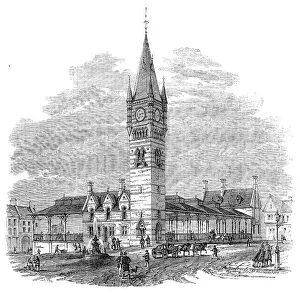 Covered Market Prints: New covered market at Darlington, 1864. Creator: Unknown