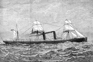 Steam Ships Prints: The new Cunard steam-ship Servia, 1881. Creator: Unknown