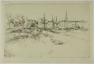 Dockside Prints: The New Dock at la Rochelle, 1904. Creator: Gustave Leheutre