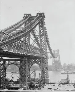 East River Prints: New East River bridge (Williamsburg Bridge) from Brooklyn