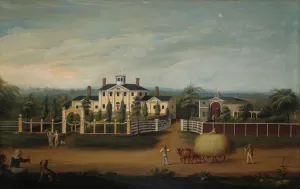 New England United States Of America Prints: New England Country Seat, 1800 / 20. Creator: Unknown