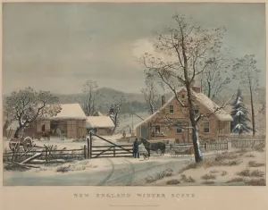 New England Winter Scene, 1861. Creator: James Merritt Ives (American, 1824-1895)