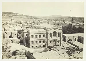 Frith Francis Gallery: The New English Church from the Tower of Hippicus, Jerusalem, 1857