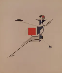 The New. Figurine for the opera Victory over the sun by A. Kruchenykh, 1920-1921. Artist: Lissitzky, El (1890-1941) The New. Figurine for the opera Victory over the sun by A. Kruchenykh, 1920-1921. Artist: Lissitzky, El (1890-1941)