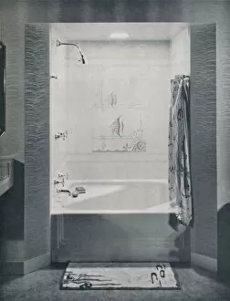 Alcove Gallery: New four foot square Neo-Angle Bath, 1935. Artist: Drix Duryea