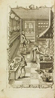 Genrehistory Prints: New well furnished cooking book, 1766. Creator: Anonymous