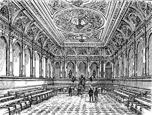 Masonic Lodge Prints: The new Great Hall of the Grand Lodge of Freemasons, 1890. Creator: Unknown